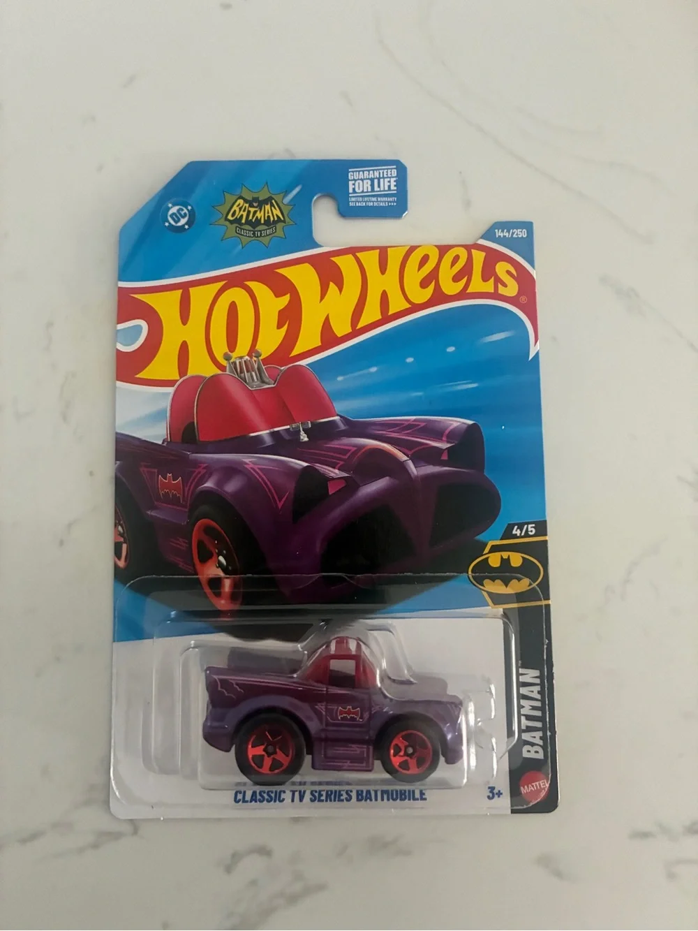 2026 Hot Wheels Batman Classic TV Series Batmobile Purple 144/250 New